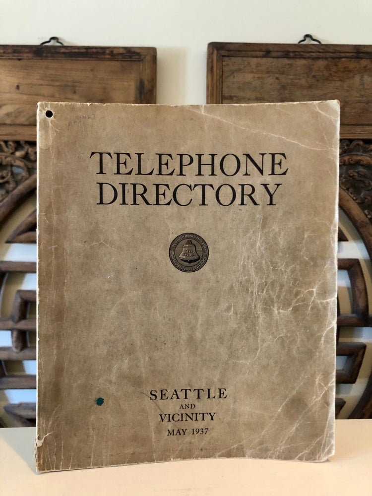 Item #6759 Telephone Directory Seattle and Vicinity May 1937. Phone Book - Seattle.