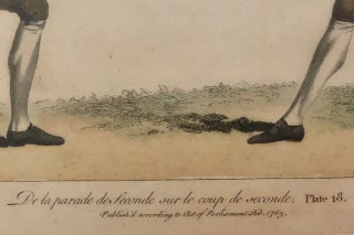 Four Hand-Colored Fencing Prints from "L'Ecole des Armes" (1763) Handsomely Framed