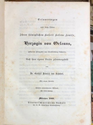 Item #6779 Erinnerungen aus dem Leben Ihrer königlichen Hoheit Helene Louise Herzogin von...