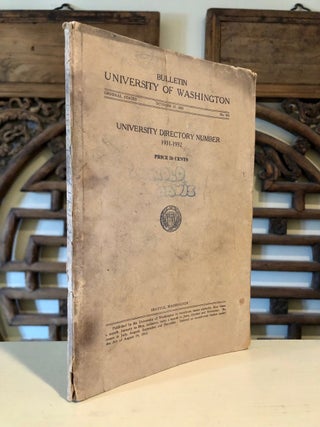 Bulletin University of Washington No. 303 October 15, 1931: University Directory Number 1931 - 32 [featuring a listing for Frances Farmer]