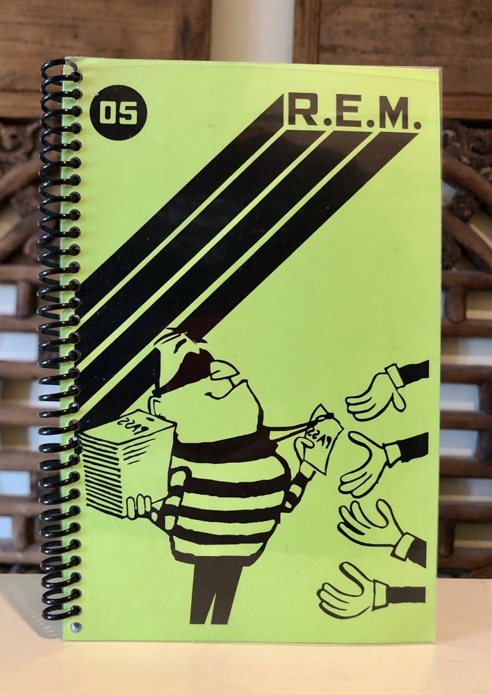 Item #6802 R.E.M. Tour Itinerary Book Europe 2005 [REM] - Issued to Drummer Bill Rieflin. Music - Alternative Rock.