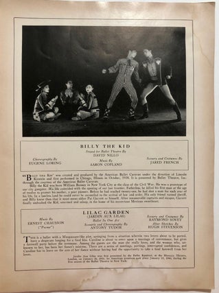 The Ballet Theatre Coast to Coast Tour 1942 - 1943 [Tour Program] with Portland Oregon performance insert for 16 January 1943