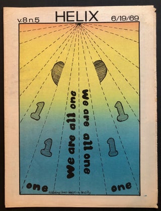 Item #6841 Helix Vol. VIII No. 5 June 19, 1969 We Are All One folding airplane cover. JOURNALISM...
