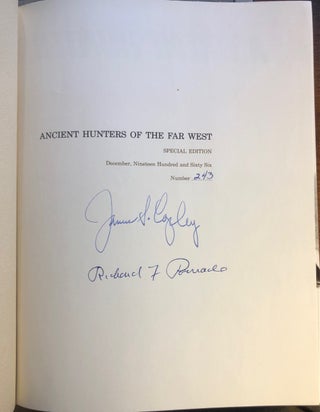Ancient Hunters of the Far West - SIGNED copy