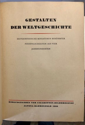 Gestalten der Weltgeschichte Zeitgenössische Miniaturen berühmter Persönlichkeiten aus vier Jahrhunderten Vol. 7