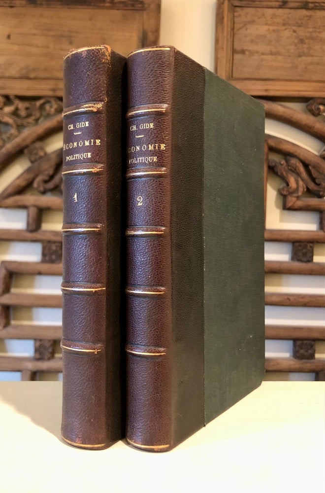 Item #6949 Cours d'économie politique (Complete in two vols.). Charles GIDE.