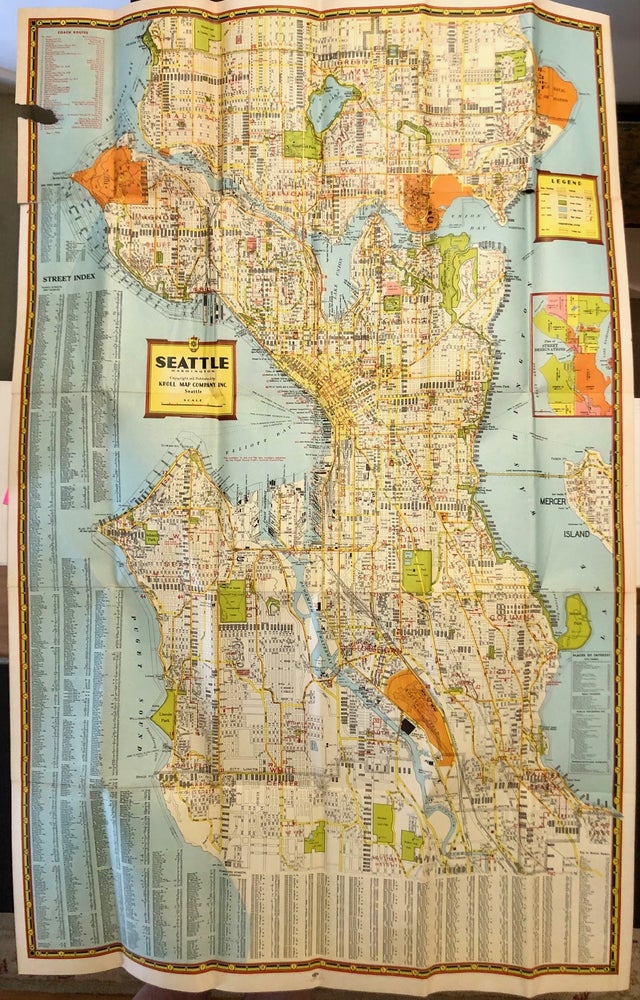 Item #6998 Seattle Guide Map [Large Full Color Map]. CARTOGRAPHY - Seattle.