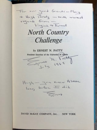 Item #7007 North Country Challenge - INSCRIBED Association Copy. Ernest N. PATTY