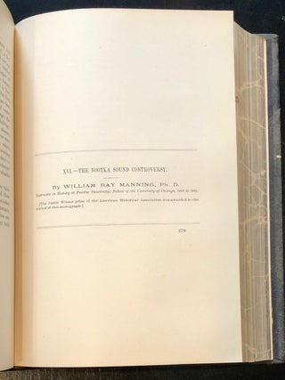 Annual Report of the American Historical Association for the Year 1904 - The Nootka Sound Controversy