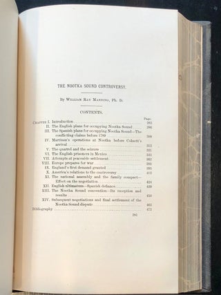 Annual Report of the American Historical Association for the Year 1904 - The Nootka Sound Controversy