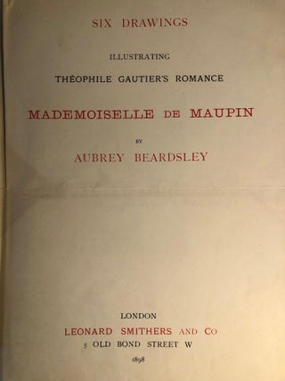 Six Drawings Illustrating Theophile Gautier's Romance Mademoiselle de Maupin
