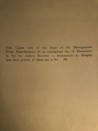 Six Drawings Illustrating Theophile Gautier's Romance Mademoiselle de Maupin