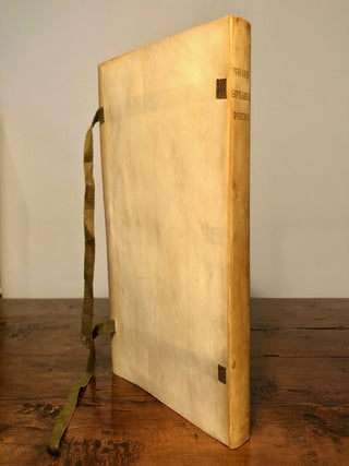 Kelmscott Press: The Poems of William Shakespeare, Printed after the Original Copies of Venus and Adonis, 1593. The Rape of Lucrece, 1594. Sonnets, 1609. The Lover's Complaint.