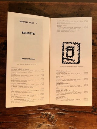 Printed Matter Inc. Artists´ Books, Catalogue October 1977 WITH Large Poster/Order Form