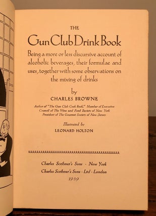 Item #7425 The Gun Club Drink Book. Charles BROWNE