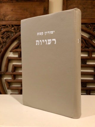 Rashuyoth Realms Essays in Hebrew Literature