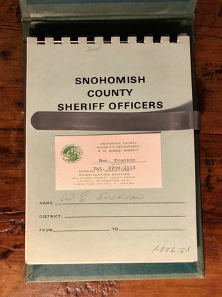 Two Snohomish County Sheriff Detective's Notebooks - Late 1960s and early 1980s
