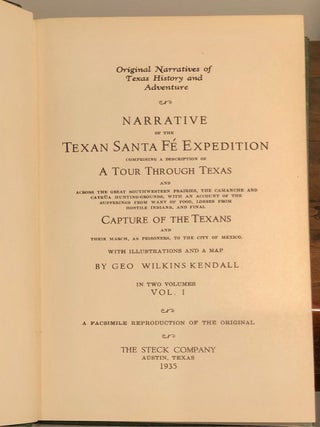 Narrative of the Texan Santa Fe Expedition