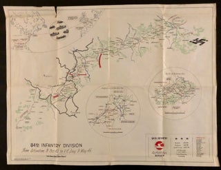 Item #7894 [WWII Infantry Route Map - Germany] 84th Infantry Division from Activation 15 October...