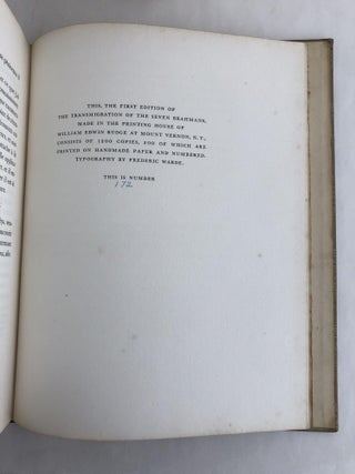 The Transmigration of the Seven Brahmans A Translation from the Harivansa of Langlois - FIRST Printing of Edition Limited to 200 Copies