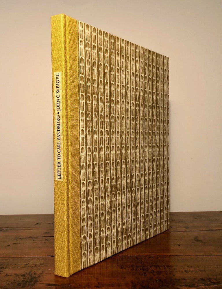 Item #8329 Letter to Carl Sandburg.; After reading his autobiography "Always the Young Strangers" published on his 75th birthday January 6, 1953. John C. WEIGEL.