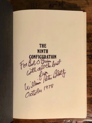 Item #8632 The Ninth Configuration INSCRIBED. William Peter BLATTY