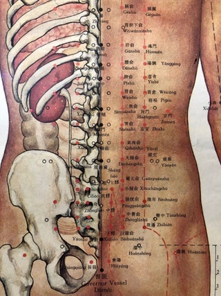 Three Vintage Posters Depicting Chinese Acupuncture Meridians and Points