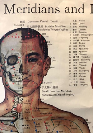 Three Vintage Posters Depicting Chinese Acupuncture Meridians and Points