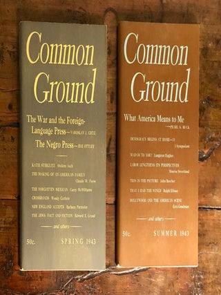 Common Ground - Lot of Five Issues: Spring Summer Autumn 1943, Autumn 1944, Winter 1945 in Original Envelopes Addressed to Hunt, Idaho Minidoka Relocation Center