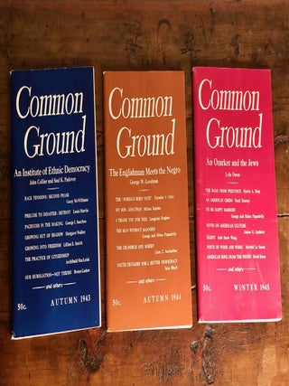 Common Ground - Lot of Five Issues: Spring Summer Autumn 1943, Autumn 1944, Winter 1945 in Original Envelopes Addressed to Hunt, Idaho Minidoka Relocation Center