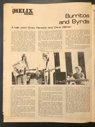 Helix Vol. IX No. 6, September 4, 1969, with Article on Woodstock and Gram Parsons & Chris Hillman interview