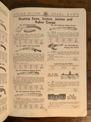 Atkins Silver Steel Saws, Saw Tools, Machine Knives, Files, Grinding Wheels. Catalog No. 22