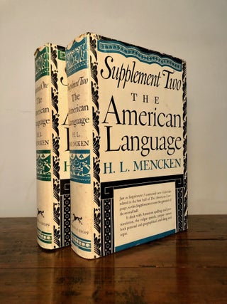 Item #9425 The American Language, Supplement One and Supplement Two (2 Volumes). H. L MENCKEN