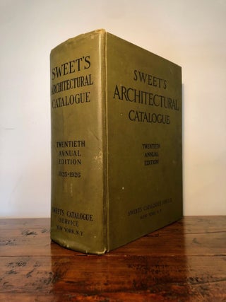 Item #9436 Sweet's Architectural Catalogue Twentieth Annual Edition: A Completely Indexed...