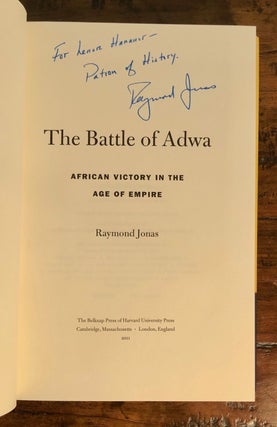 The Battle of Adwa: African Victory in the Age of Empire - INSCRIBED First Edition
